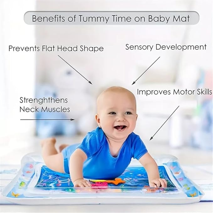 Tummy Time Water Mat for Babies | Sensory Play Gym for 6-12 Months | Newborn Baby Essentials | Water-Filled Activity Mat | Baby Gifts | Pack of 1