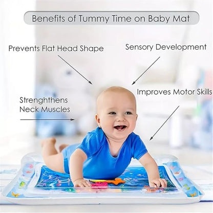 Tummy Time Water Mat for Babies | Sensory Play Gym for 6-12 Months | Newborn Baby Essentials | Water-Filled Activity Mat | Baby Gifts | Pack of 1