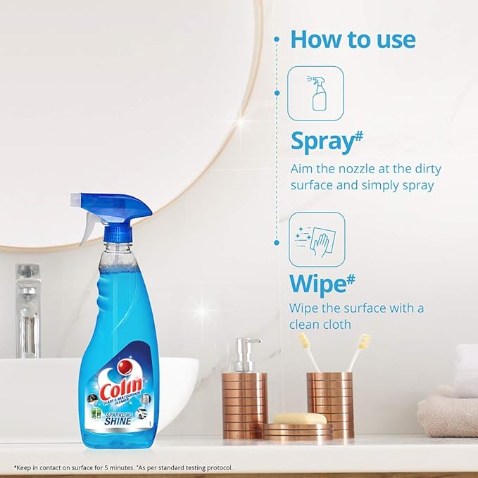 Colin Glass Cleaner | Shine & Sparkle | Streak-Free Formula | 500ml