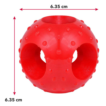 Non-Toxic Rubber Hole Ball Toy, Puppy/Dog Teething Toy - 7.62 cm Pack