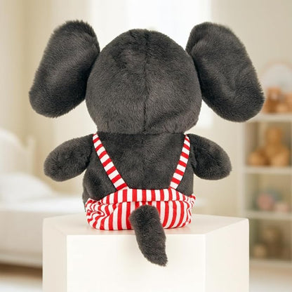 Dangri Elephant Stuffed Plush Animal | Teddy Bear Soft Toy |Ideal for Birthdays & Special Occasions Girls/Boys, Baby Kids -(Dark Coffee, 38Cm)