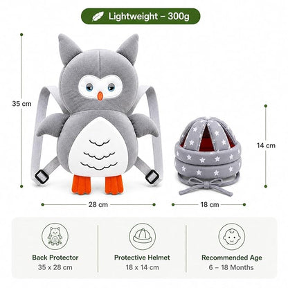 Baby Back Protector Pillow with Head Safety Hat Combo for Toddlers