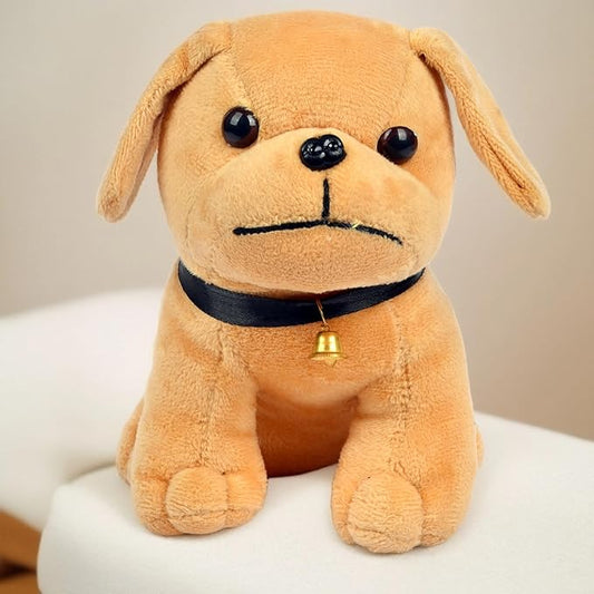 Bell Dog Stuffed Plush Animal | Teddy Bear Soft Toy |Ideal for Birthdays & Special Occasions Girls/Boys, Baby Kids -Brown