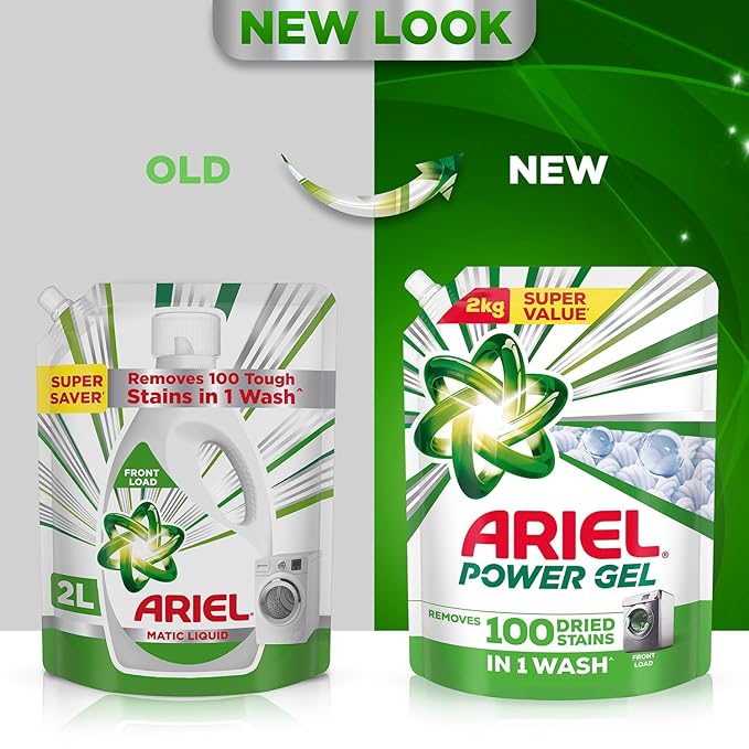Ariel Matic Front Load Liquid Detergent | Deep Stain Removal | Fresh Fragrance | 2KG