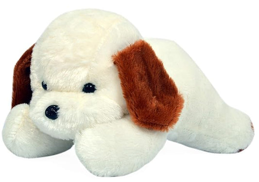 Dog Stuffed Soft Toy Plush for Kids Baby Boy Girl Birthday 26 cm, Dog-White
