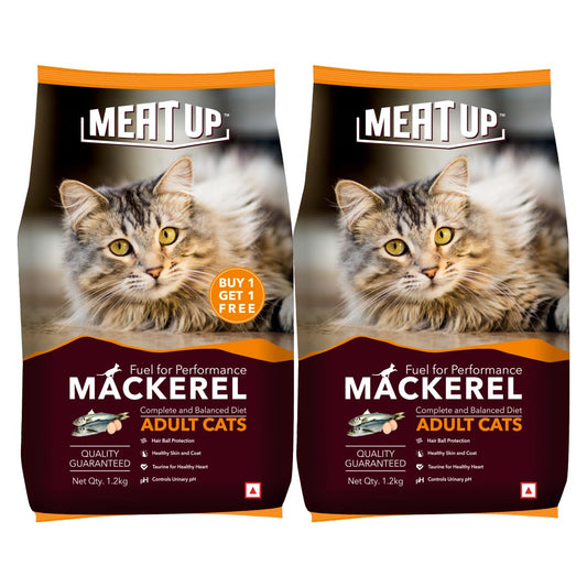 Adult Dry Cat Food Total 2.4Kg | Mackerel Flavour | Supports Urinary pH Balance | Reduces Hairball Formation | Promotes Skin & Coat Health | Taurine for Cardiac Support