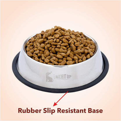 Stainless Steel Feeding Bowl For Dog, Medium - 700ml (Buy 1 Get 1 Free)
