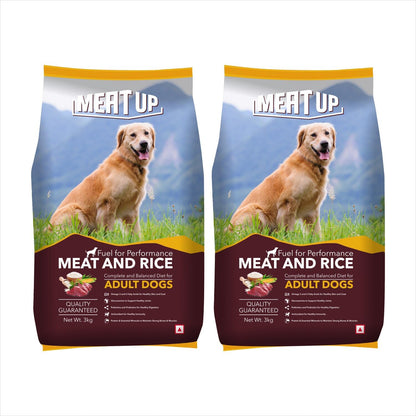 Meat and Rice Adult Dry Dog Food, Total 6 kg