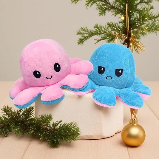 Octopus Plushie Reversible Stuffed Plush Teddy Bear Soft Toy |Ideal for Birthdays & Special Occasions Girls/Boys, Baby Kids (17Cm)