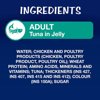 Felix Wet Food for Adult Cats | Tuna, Salmon & Chicken in Jelly | Complete and Balanced Cat Food | 36 x 85g (Pack of 36)