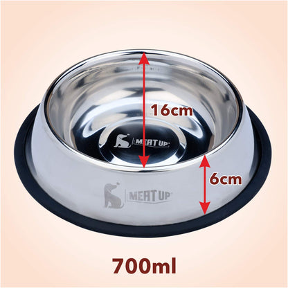 Stainless Steel Feeding Bowl For Dog, Medium - 700ml (Buy 1 Get 1 Free)
