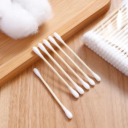 Premium Cotton Swabs (100 Pcs) | Soft Double-Tipped Cotton Buds for Ear Cleaning, Makeup & Daily Hygiene
