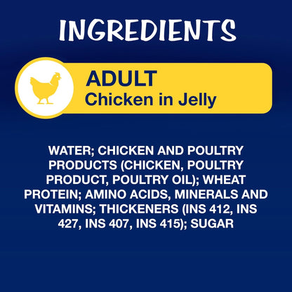 Felix Wet Food for Adult Cats | Tuna, Salmon & Chicken in Jelly | Complete and Balanced Cat Food | 36 x 85g (Pack of 36)