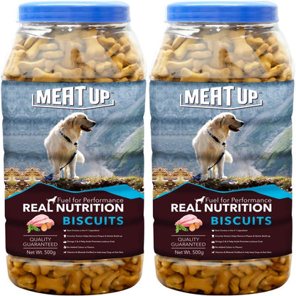 Dog Treats Biscuits, Mutton Flavour (500g + 500g) Total 1Kg Pack (All Life Stages)