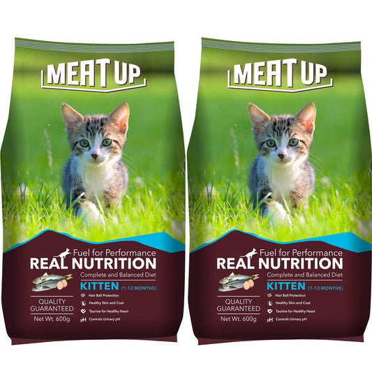 Kitten Dry Cat Food 1.2kg (600g + 600g ) | Ocean Fish Flavour | Maintains Urinary pH | Hairball Protection | Healthy Skin & Coat | Taurine for Heart Health