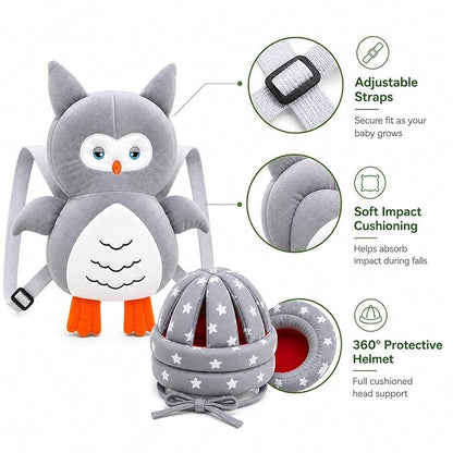 Baby Back Protector Pillow with Head Safety Hat Combo for Toddlers