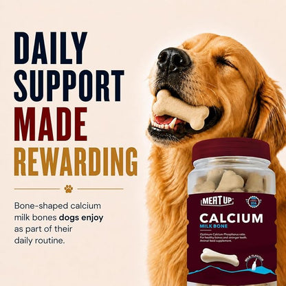 Calcium Bone Supplement Dog Treats (240g + 240g) 480g | Pack of 30 Pieces | Supports Strong Gums & Jaws | Helps Maintain Clean Teeth | 100% Digestible & Safe