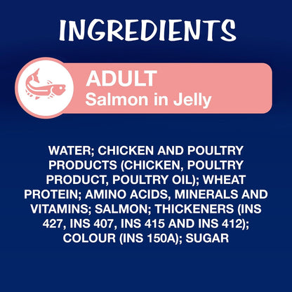 Felix Wet Food for Adult Cats | Tuna, Salmon & Chicken in Jelly | Complete and Balanced Cat Food | 36 x 85g (Pack of 36)