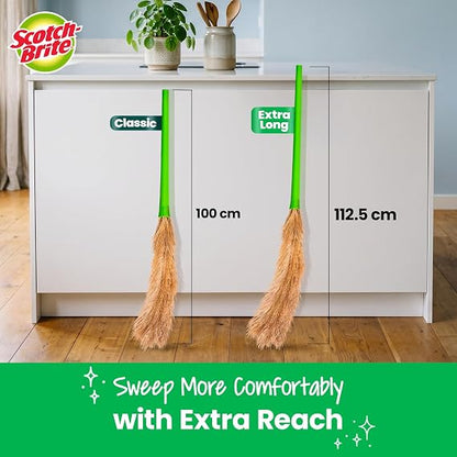 Scotch-Brite Multi-Purpose Broom | Soft & Strong Bristles | Indoor Floor Cleaning