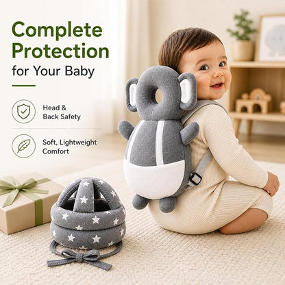 Baby Back Protector Pillow with Head Safety Hat Combo for Toddlers