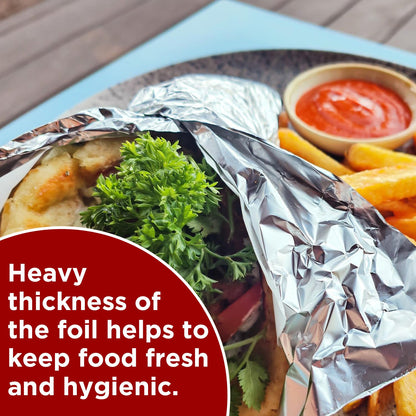 Ezee Silver Aluminium Foil | 72 Meters | 14 Microns | Heavy Duty Food Wrapping Foil | Cooking, Baking & Packing