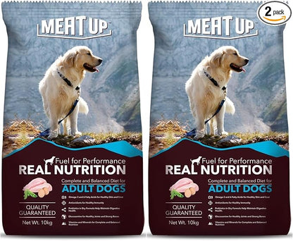 Adult Dry Dog Food 20kg (10kg + 10kg) | Chicken Flavour | Glucosamine for Healthy Joints & Strong Bones | Enriched with Vitamins & Minerals | Supports Digestive Health