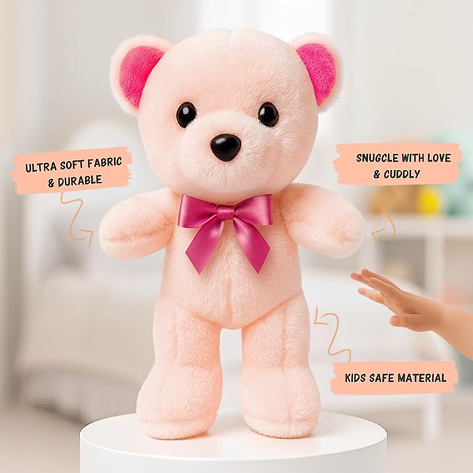 Standing Teddy Bear Stuffed Plush Animal Soft Toys | Teddy Bear | Ideal for Birthdays & Special Occasions Girls/Boys, Baby Kids 23cm