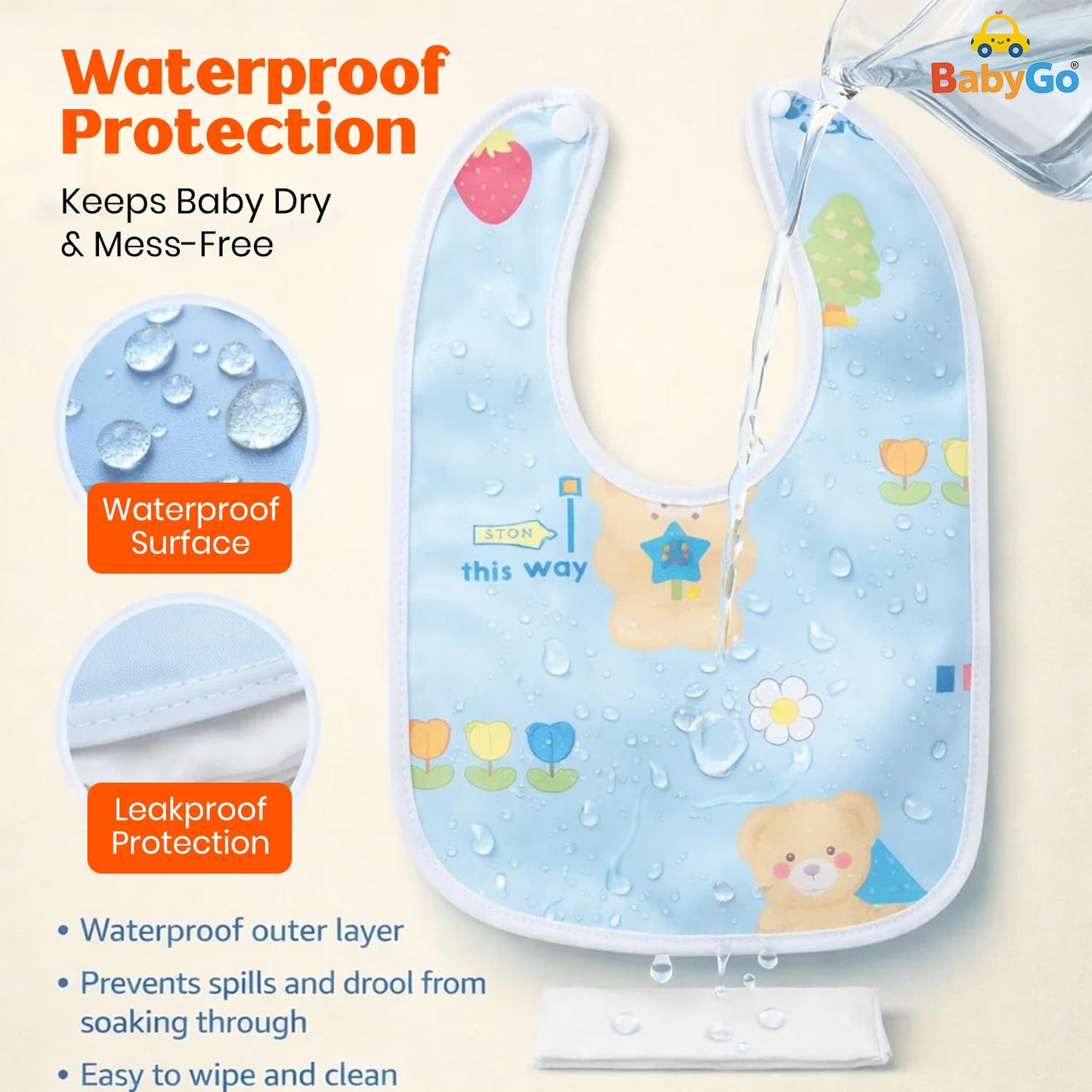 Waterproof Baby Bibs | Spill-Resistant Apron Feeding Bibs