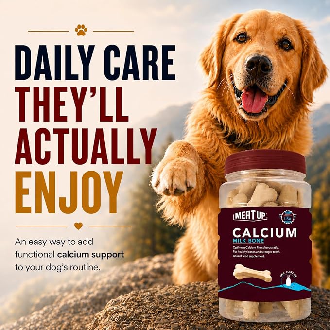 Calcium Bone Supplement Dog Treats (240g + 240g) 480g | Pack of 30 Pieces | Supports Strong Gums & Jaws | Helps Maintain Clean Teeth | 100% Digestible & Safe