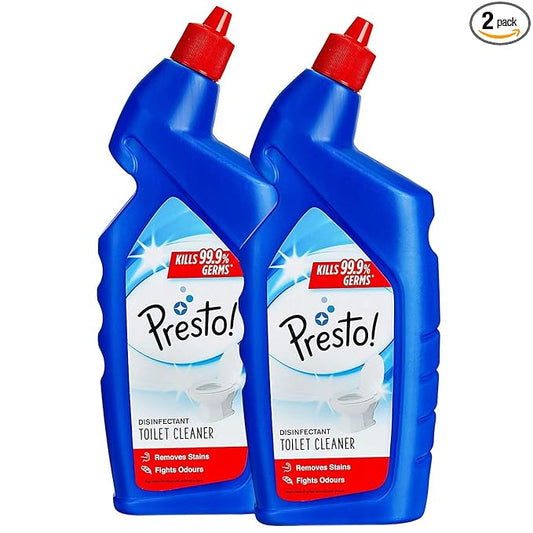 Presto! Disinfectant Toilet Cleaner Original | 2 Litres (1L x 2 Pack) | Kills 99.9% Germs | Tough Stain Remover