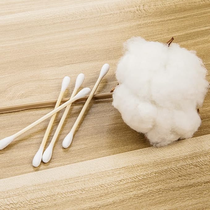 Premium Cotton Swabs (100 Pcs) | Soft Double-Tipped Cotton Buds for Ear Cleaning, Makeup & Daily Hygiene