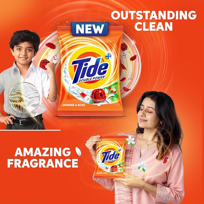 Tide Plus Detergent Powder | Jasmine & Rose | Tough Stain Remover | 1kg