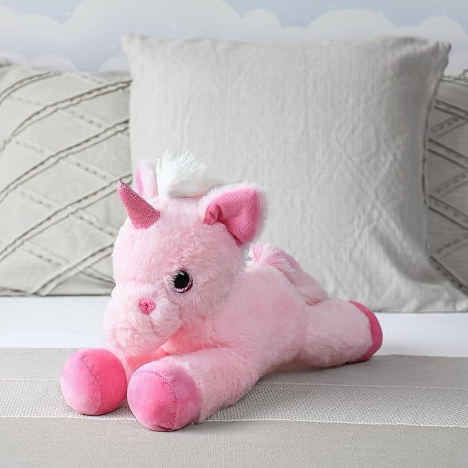 Pink Unicorn Soft Toy – 45cm | Super Soft Floppy Plush with Glittery Horn & Sparkling Details | Adorable Stuffed Animal Toy for Kids & Girls Room Décor