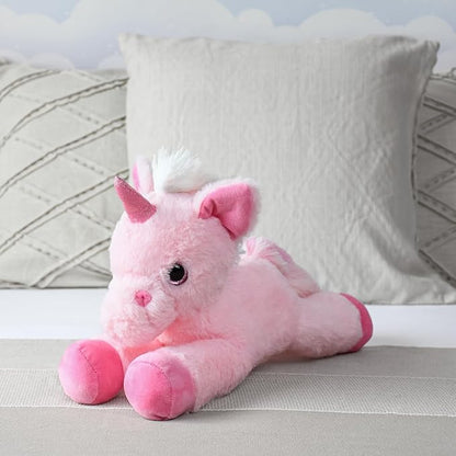 Pink Unicorn Soft Toy – 45cm | Super Soft Floppy Plush with Glittery Horn & Sparkling Details | Adorable Stuffed Animal Toy for Kids & Girls Room Décor