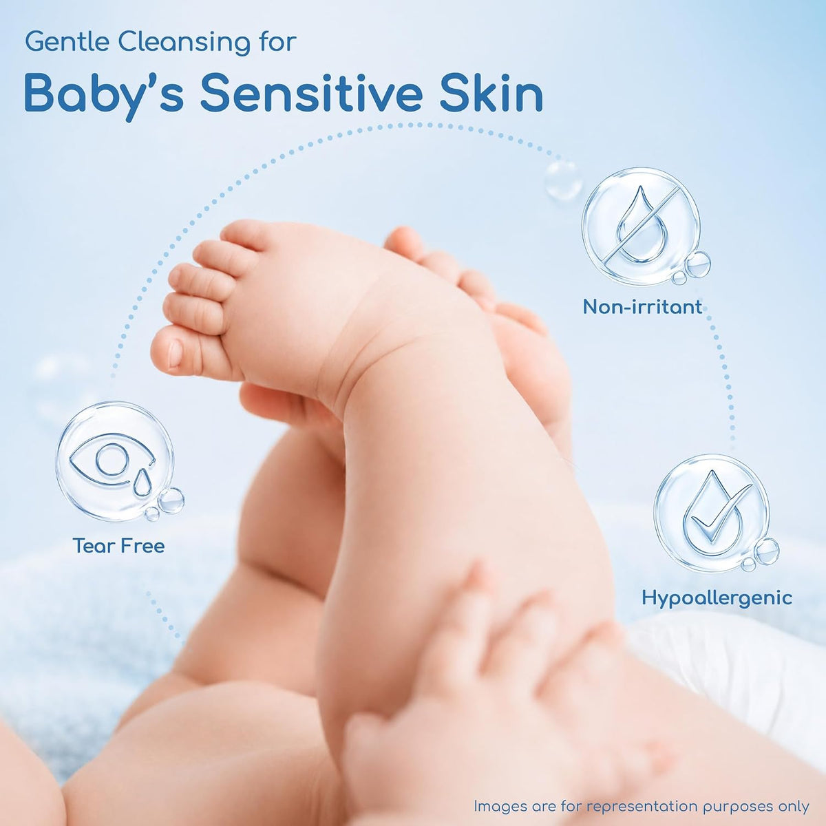 Little's 99.9% Pure Water AquaSense Baby Wipes | Unscented | with Aloe Vera | Pack of 2 X 72 Wipes | Plant-based | 100% Biodegradable | No Paraben
