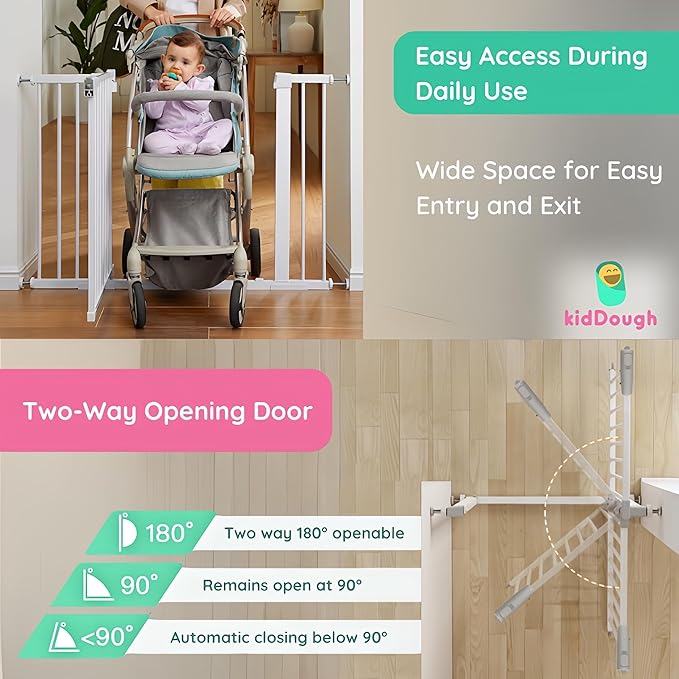 Baby Safety Gate - (96-103cms Adjustable Width Coverage)