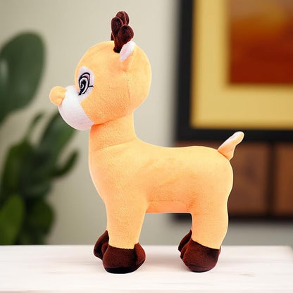 Deer Stuffed Plush Animal | Teddy Bear Soft Toy |Ideal for Birthdays & Special Occasions Girls/Boys, Baby Kids -Yellow, 30Cm