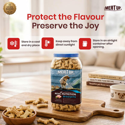 Dog Treats Biscuits, Mutton Flavour (500g + 500g) Total 1Kg Pack (All Life Stages)