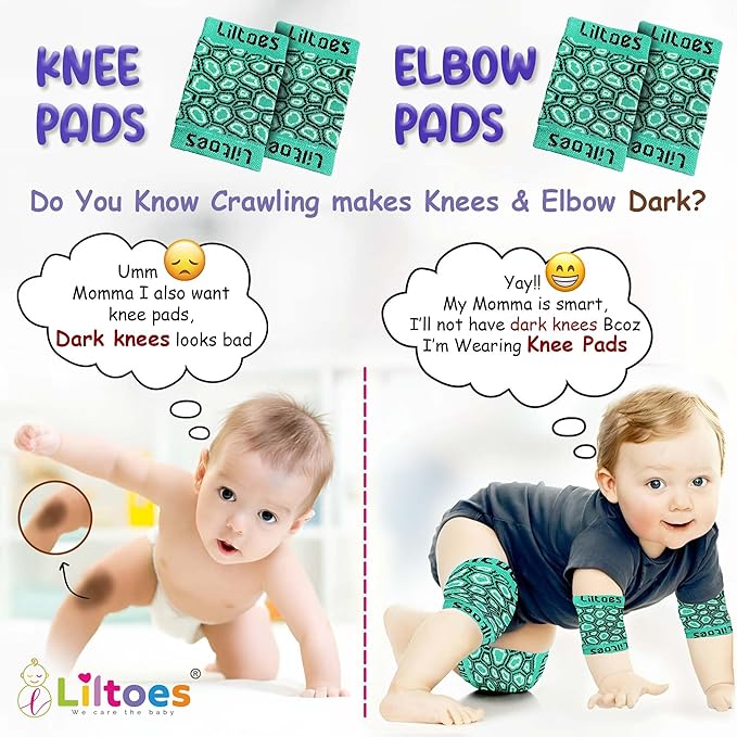 Baby Head Protector for Safety of Kids 6M to 3 Years- Baby Safety Helmet with Proper Air Ventilation & Corner Guard Protection + 1 Pair Knee Pad + 1 Pair Elbow Pad