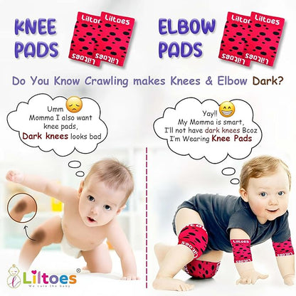 Baby Head Protector for Safety of Kids 6M to 3 Years- Baby Safety Helmet with Proper Air Ventilation & Corner Guard Protection + 1 Pair Knee Pad + 1 Pair Elbow Pad