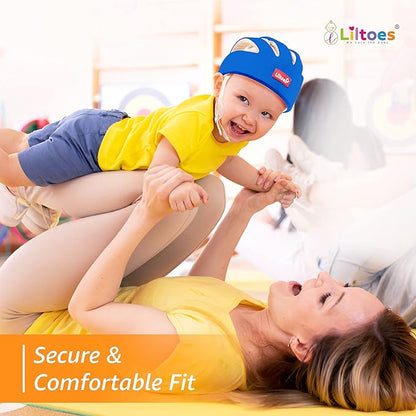 Baby Head Protector for Safety of Kids 6M to 60M- Baby Safety Helmet with Proper Air Ventilation & Corner Guard Protection + Baby Kneepads for Crawling
