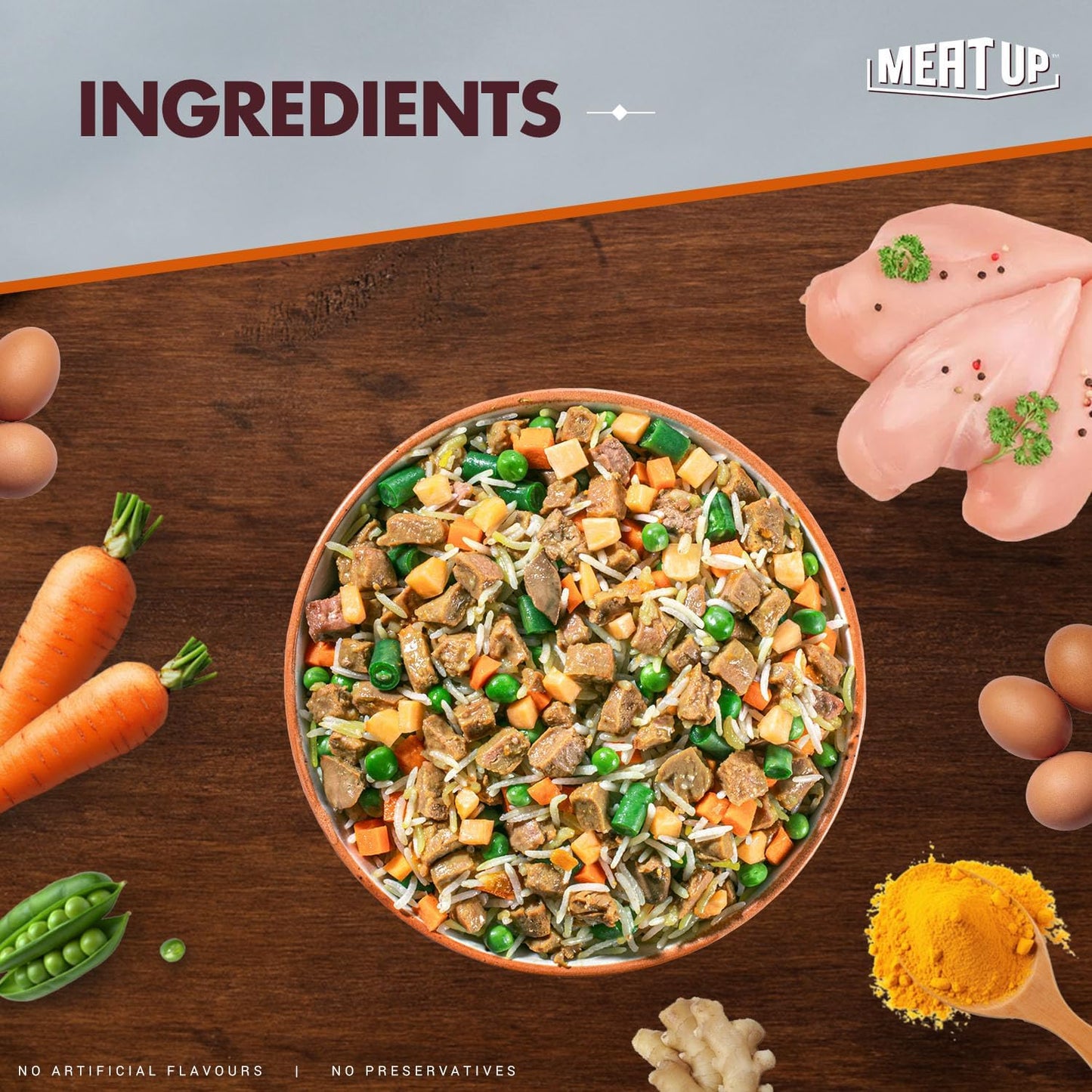 Fresh Dog Food Chicken & Vegetables 300g | High Protein, 65% Real Chicken, 35% Fruits & Veggies | No Preservatives | Ready to Serve | Single-Serve Meal