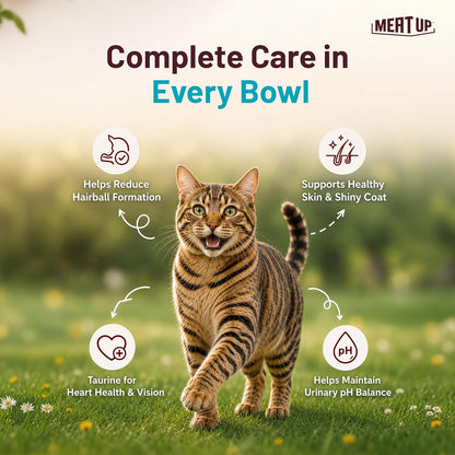 Adult Dry Cat Food(2 x 1.2Kg Free), Total 2.4Kg | Tuna & Salmon Flavour | Supports Urinary pH Balance | Reduces Hairball Formation | Promotes Skin & Coat Health | Taurine for Cardiac Support