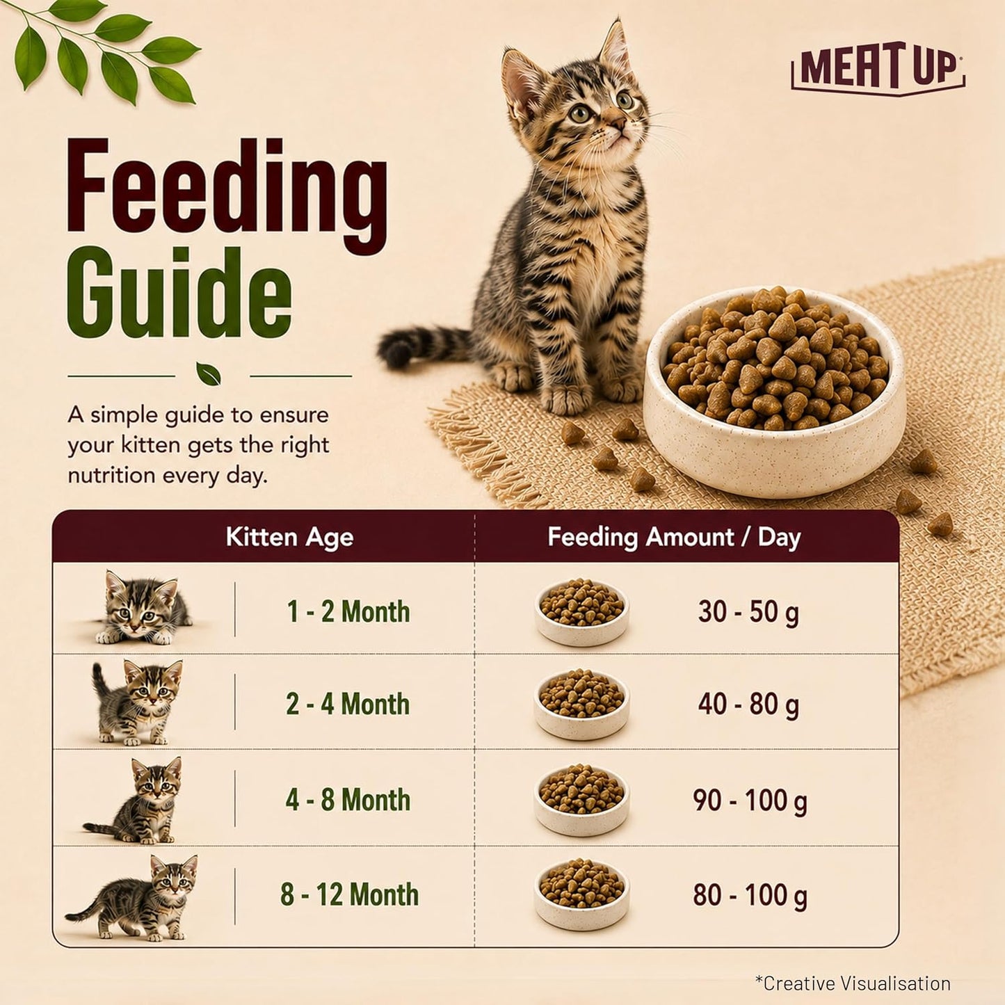 Kitten Dry Cat Food 1.2kg (600g + 600g ) | Ocean Fish Flavour | Maintains Urinary pH | Hairball Protection | Healthy Skin & Coat | Taurine for Heart Health