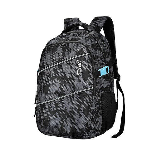 Safari Omega Plus Casual Laptop Backpack, 2 compartments, Raincover, Organizer, Full body print, Bottle holder