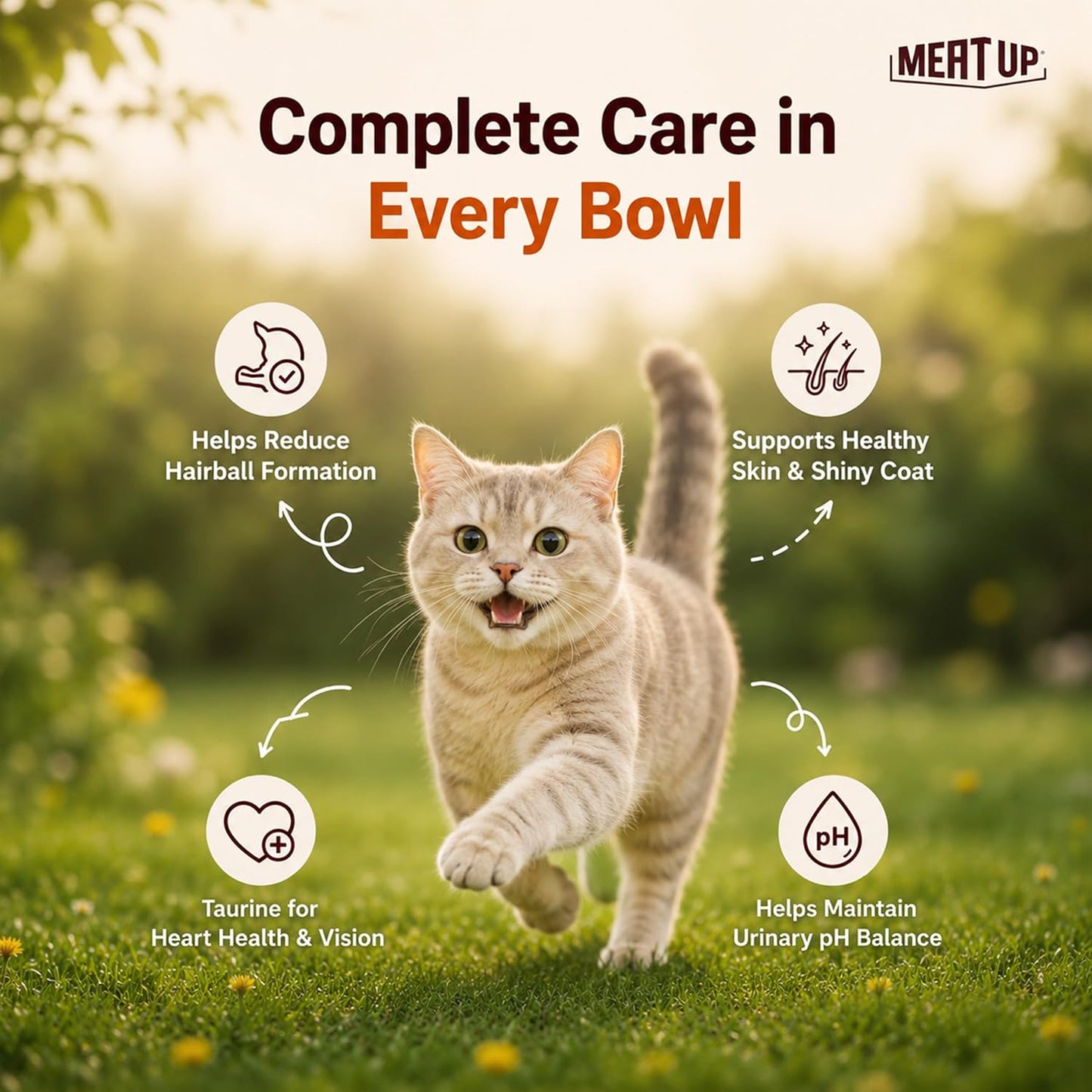 Adult Dry Cat Food Total 2.4Kg | Mackerel Flavour | Supports Urinary pH Balance | Reduces Hairball Formation | Promotes Skin & Coat Health | Taurine for Cardiac Support