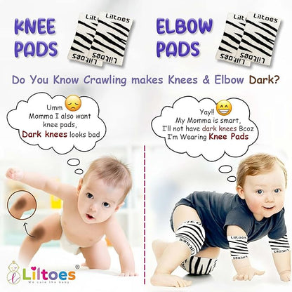 Baby Head Protector for Safety of Kids 6M to 3 Years- Baby Safety Helmet with Proper Air Ventilation & Corner Guard Protection + 1 Pair Knee Pad + 1 Pair Elbow Pad