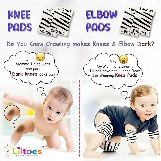 Baby Head Protector for Safety of Kids 6M to 3 Years- Baby Safety Helmet with Proper Air Ventilation & Corner Guard Protection + 1 Pair Knee Pad + 1 Pair Elbow Pad