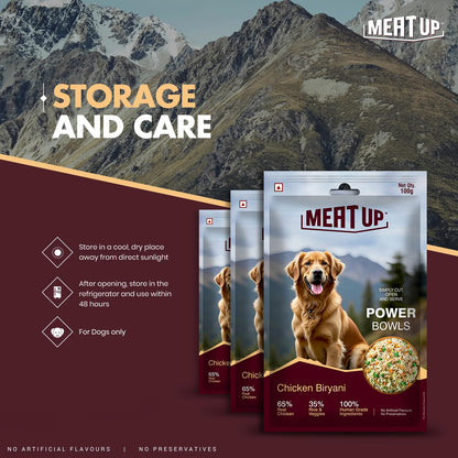 Dog Fresh Pet Food Weekly Combo Pack of 4 Biryanis – Mutton, Chicken, Veg & Pumpkin (4 x 100g + 400g) Total 800g