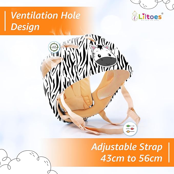 Baby Head Protector for Safety of Kids 6M to 3 Years- Baby Safety Helmet with Proper Air Ventilation & Corner Guard Protection + 1 Pair Knee Pad + 1 Pair Elbow Pad